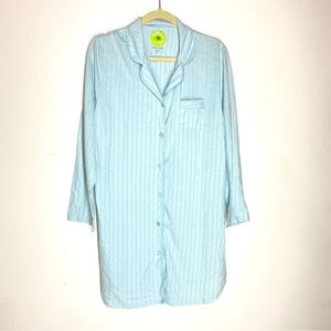 White Orchid stripped long sleeve pajama shirt
